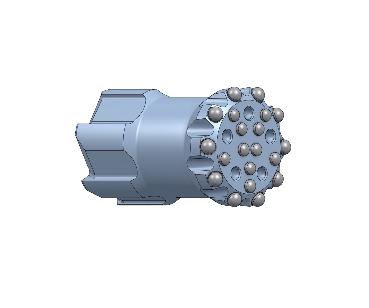 Code 22 - Ø DIA 127mm - Flat Face Retrac Skirt Button Bit