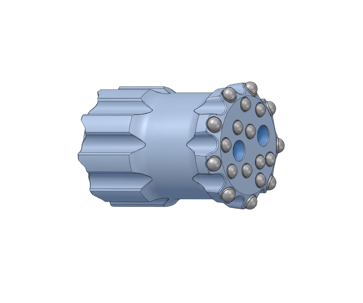 Code 22 - Ø DIA 102mm - Flat Face Retrac Skirt Button Bit