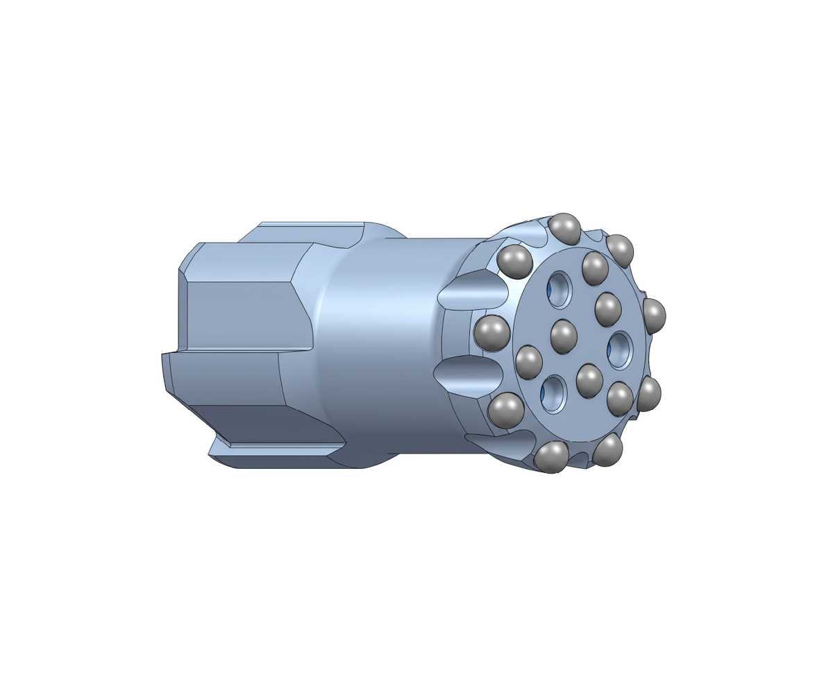 Code 22 - Ø DIA 115mm - Flat Face Retrac Skirt Button Bit