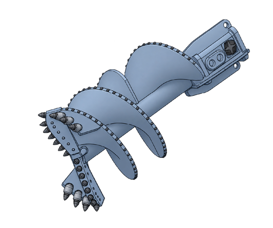 Double Cut Flat Rock Auger - Without Pilot Bit