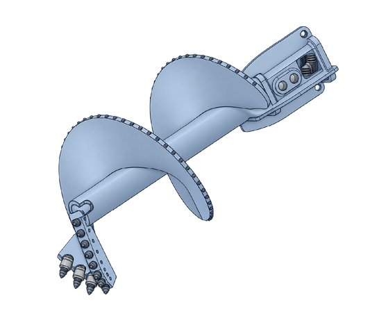 Single Cut Flat Rock Auger - Without Pilot Bit
