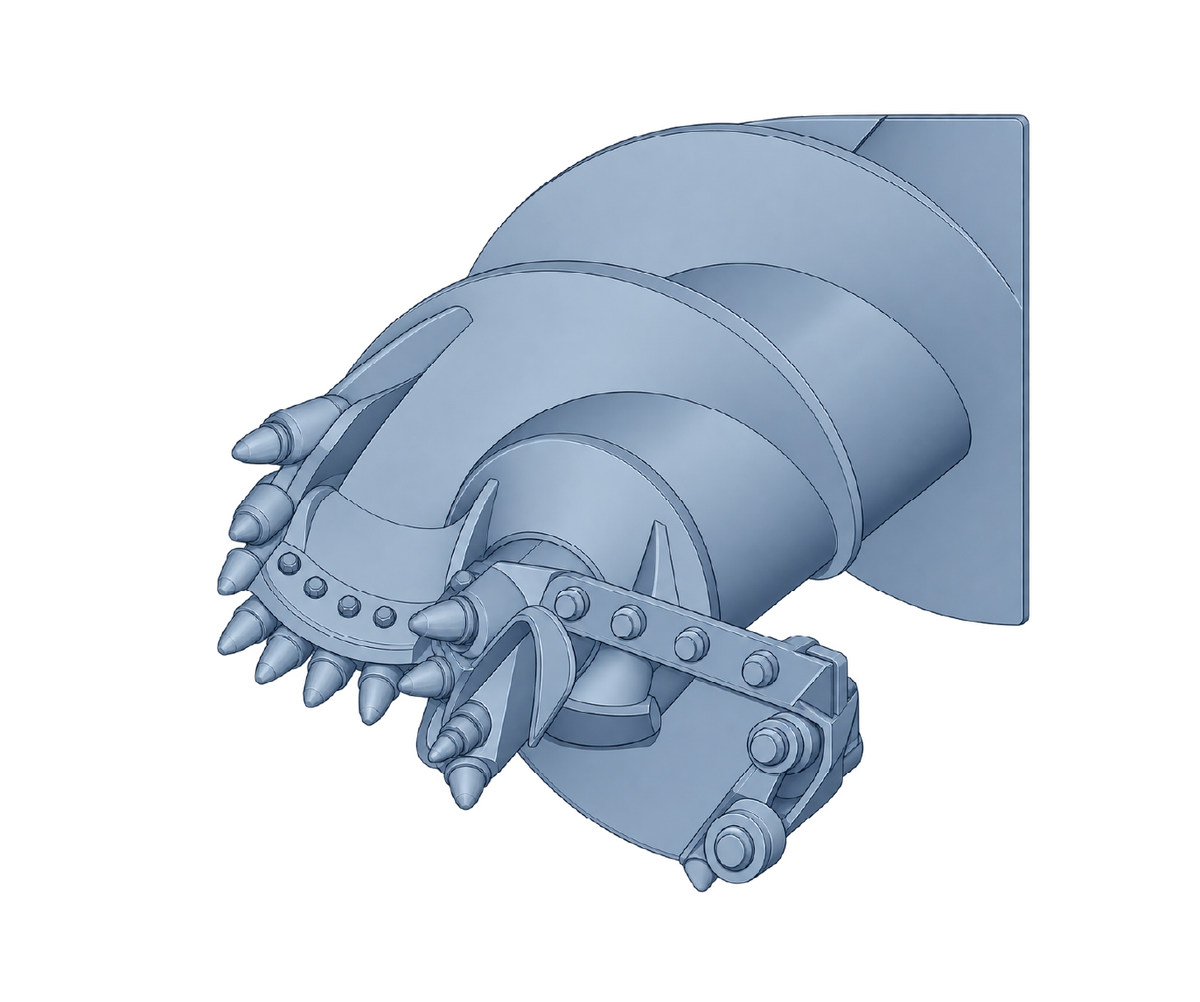 Double Flight Rock Starter Auger