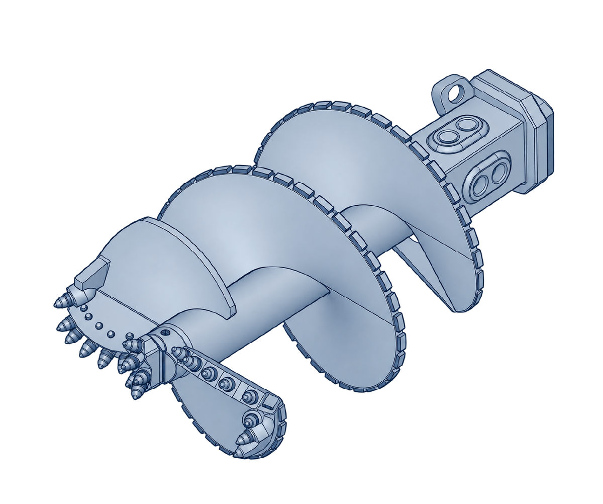 Double Start Rock Auger